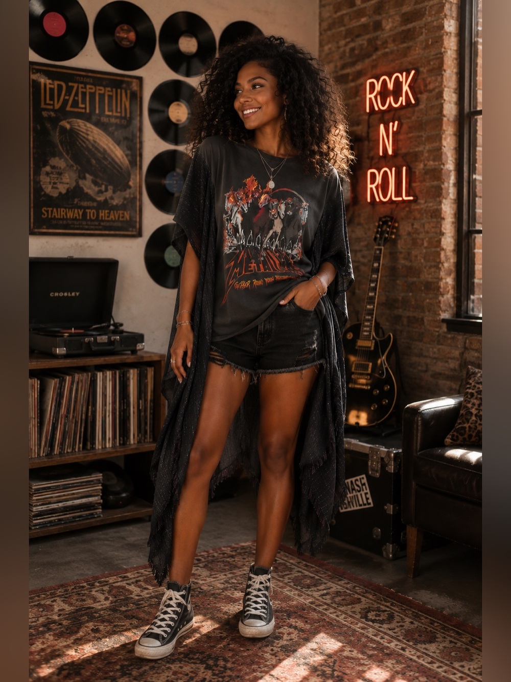 Metallica Graphic Kimono Tee